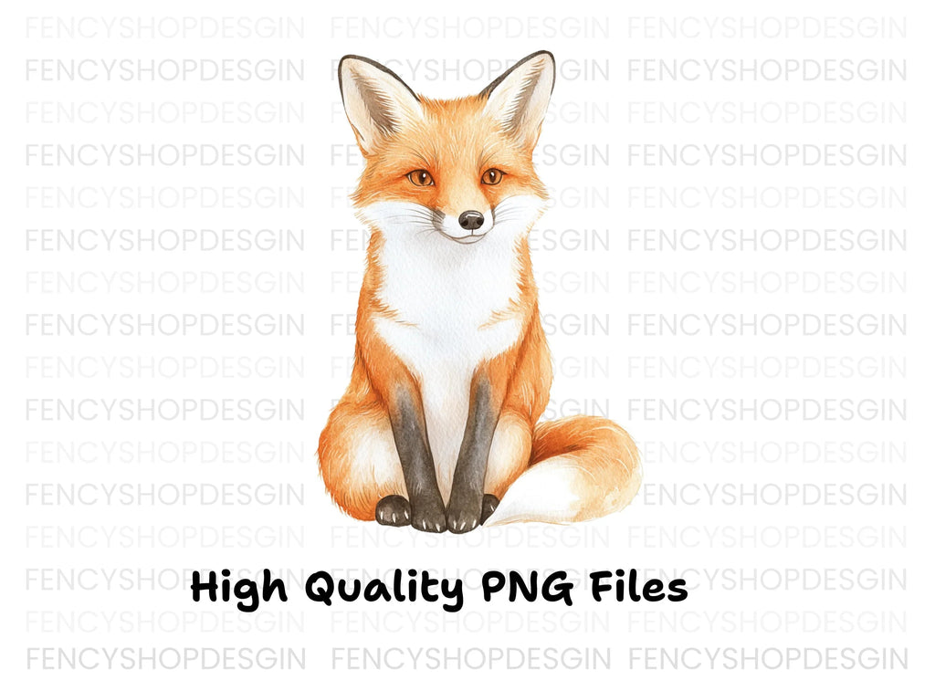 Cute Red Fox Clipart Bundle