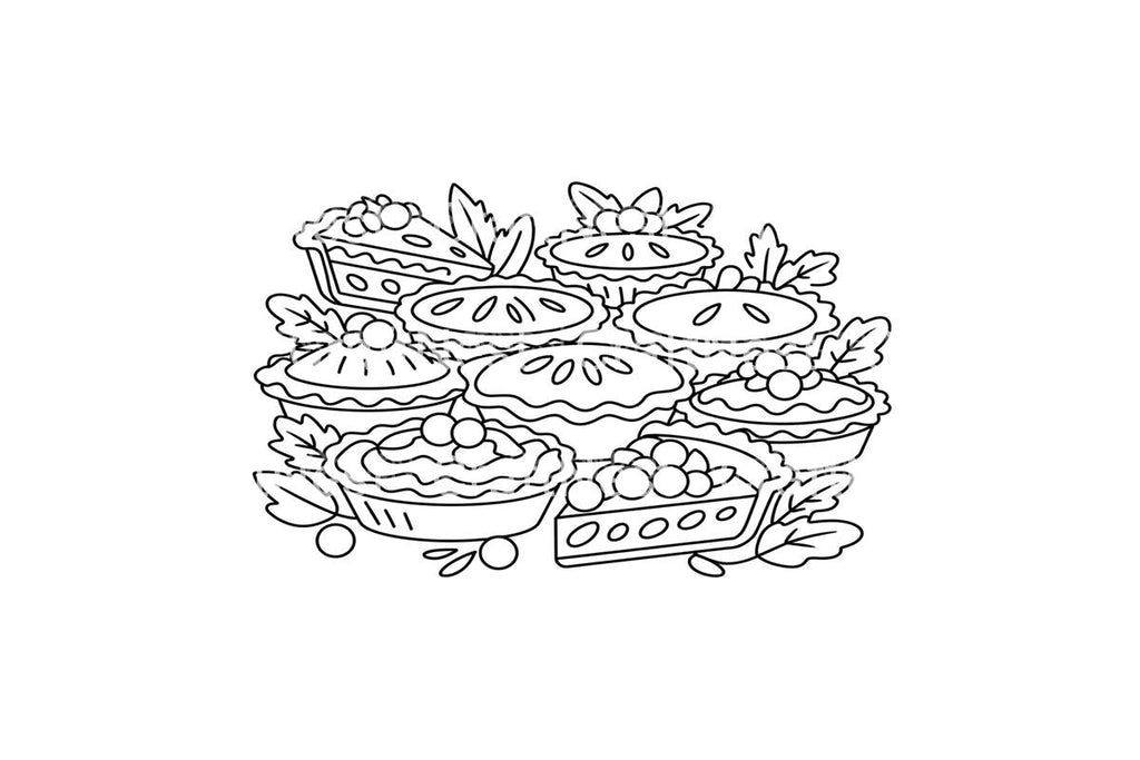 Delicious Pie Assortment Coloring Books