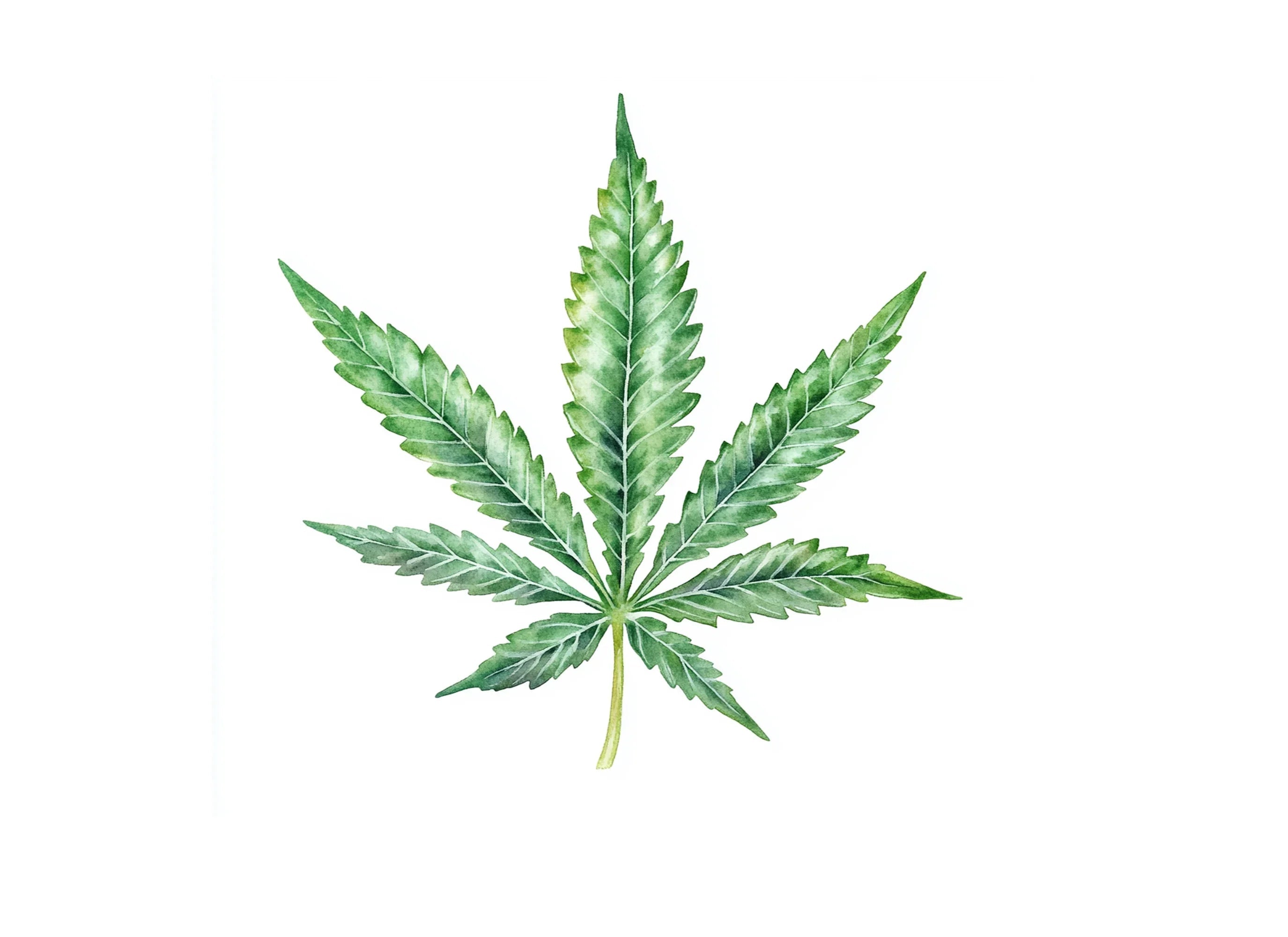 Vibrant Green Marijuana Leaf Clipart Bundle