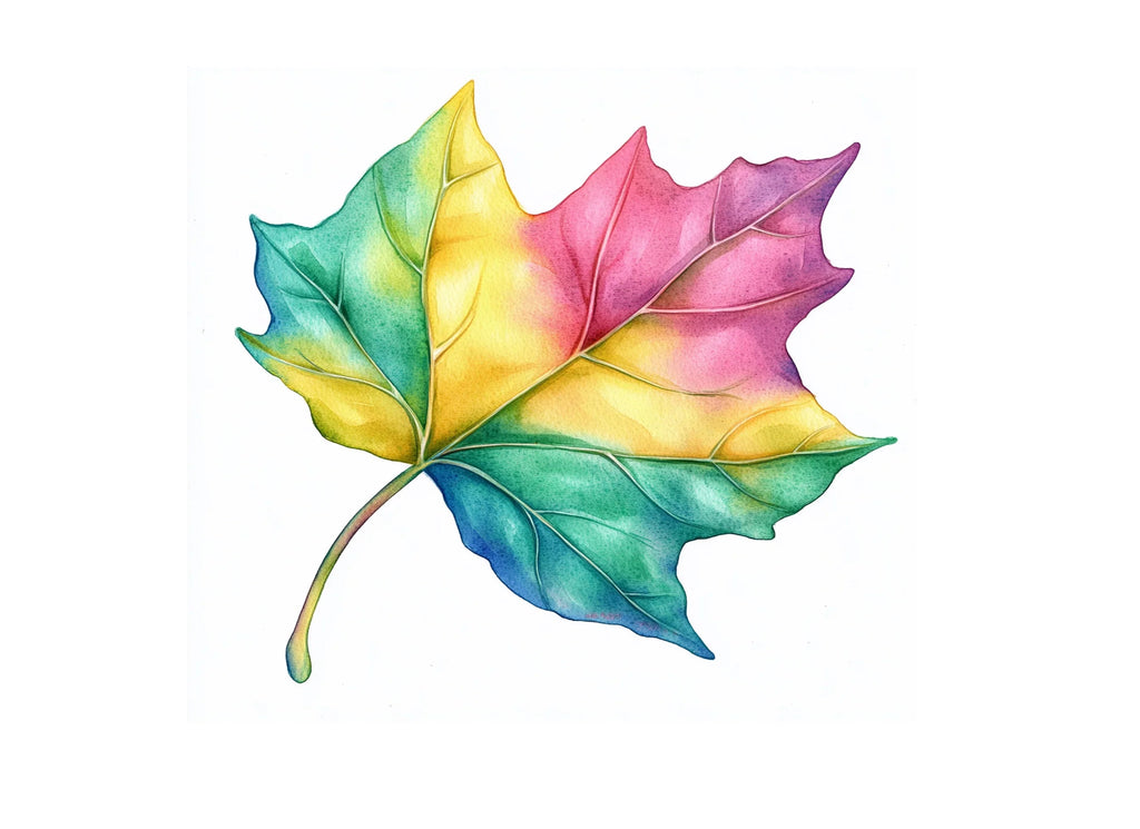 Colorful Maple Leaves Clipart Bundle