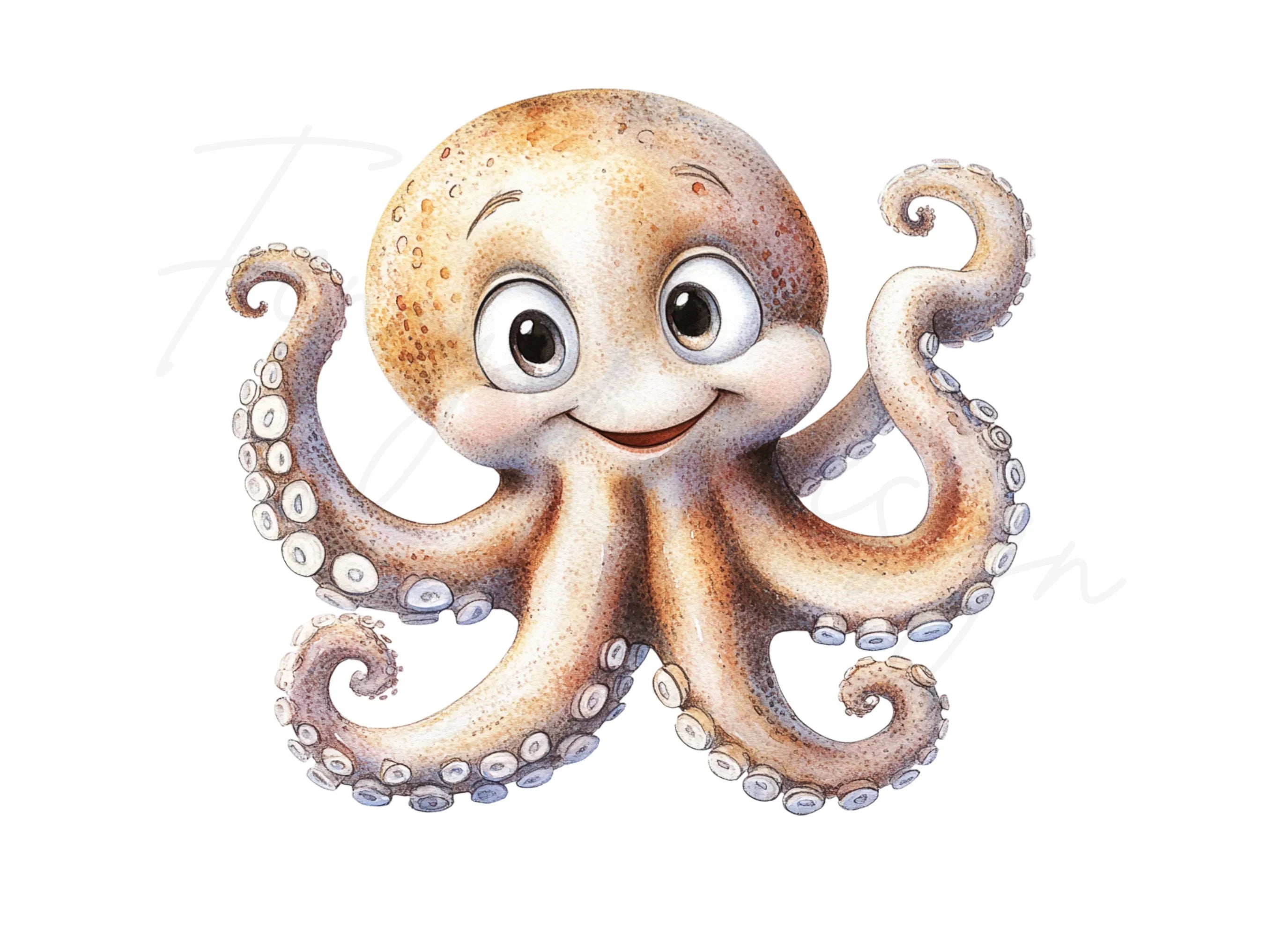 Cute Octopus Clipart Bundle
