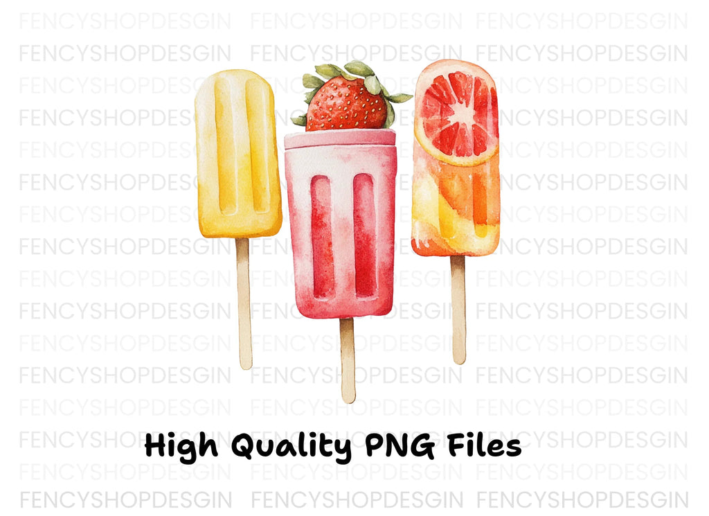 Refreshing Summer Popsicle Clipart Bundle