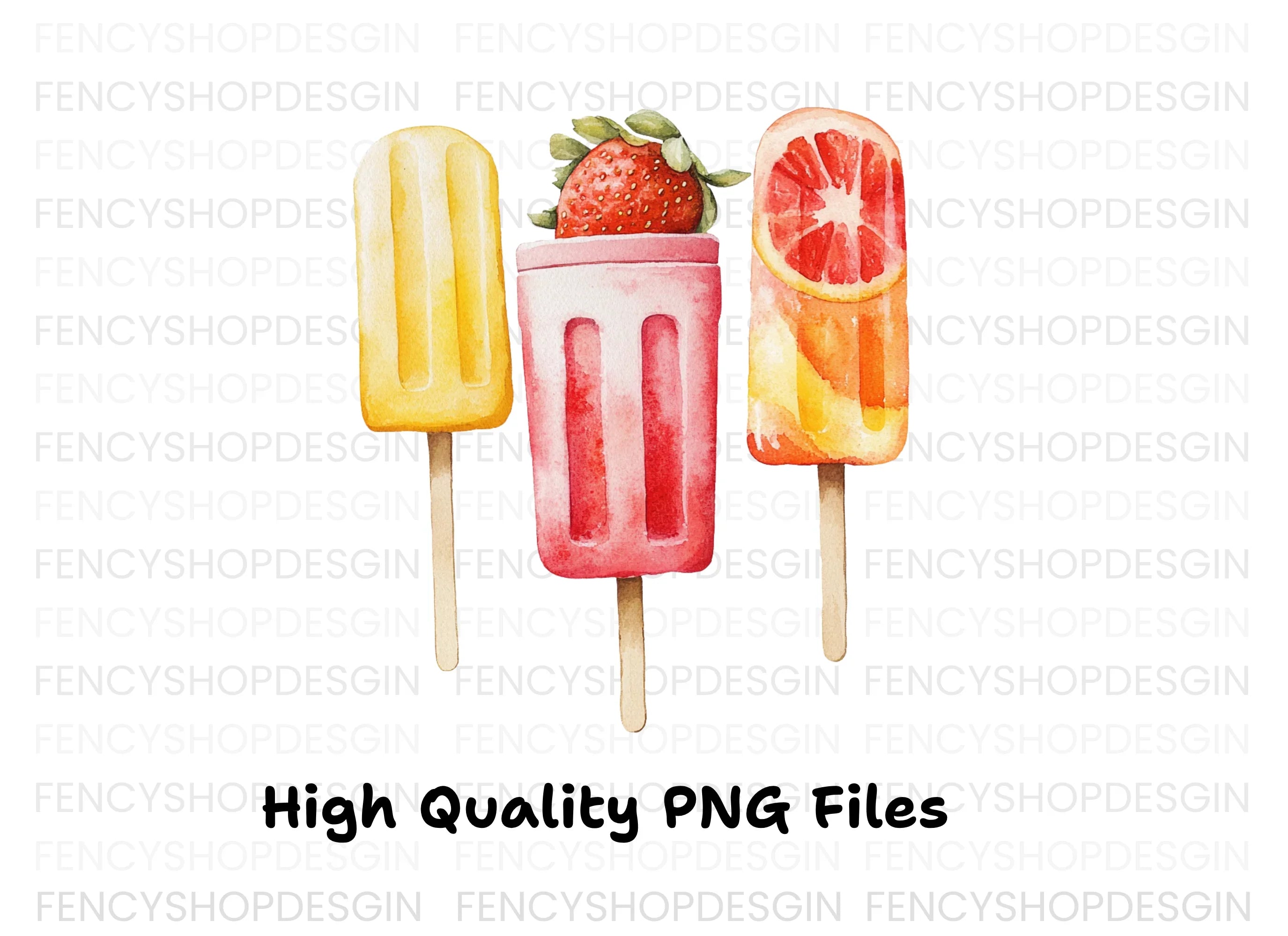 Refreshing Summer Popsicle Clipart Bundle