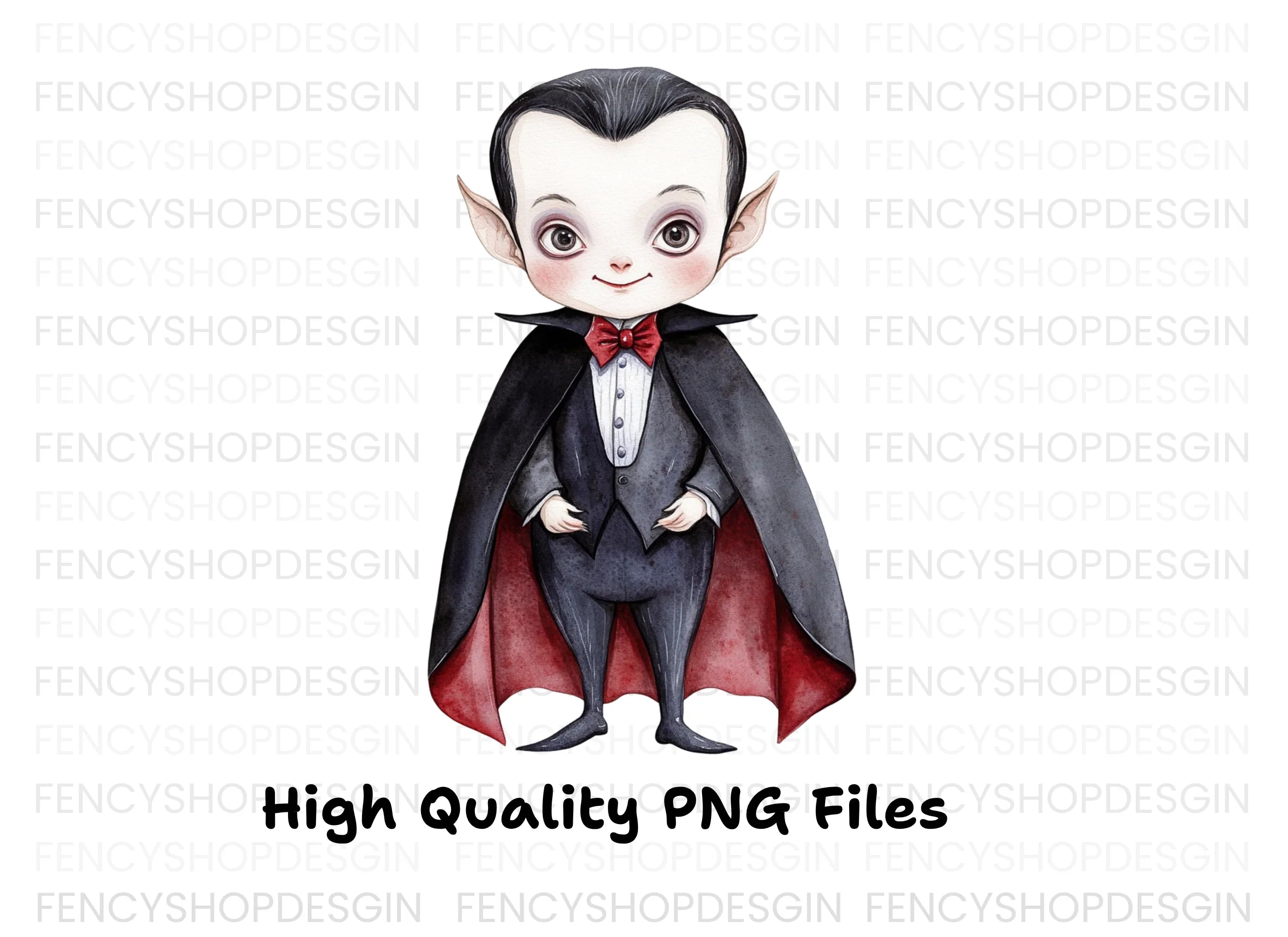 Cute Baby Vampire Clipart Bundle