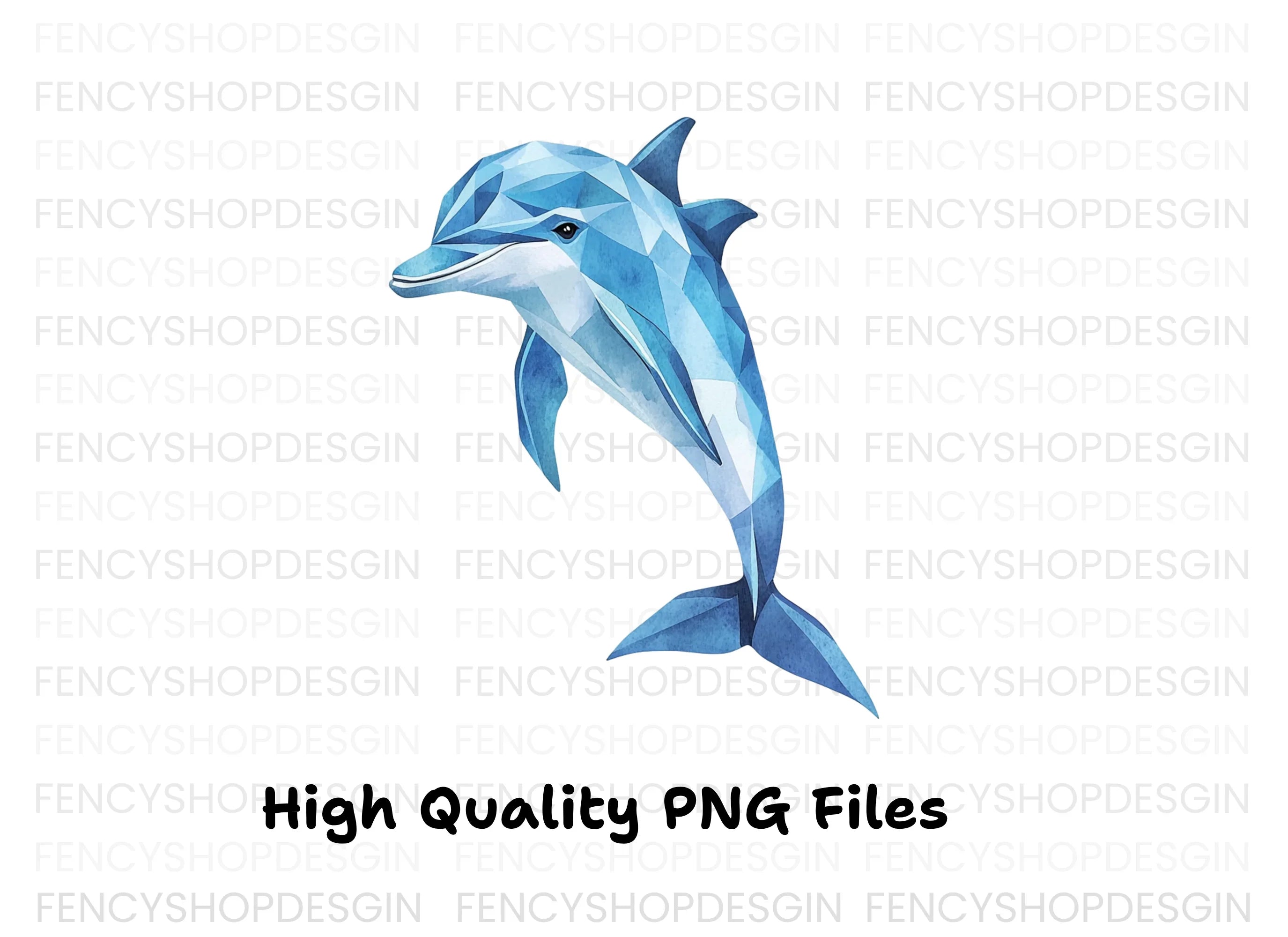 Geometric Dolphin Clipart Bundle