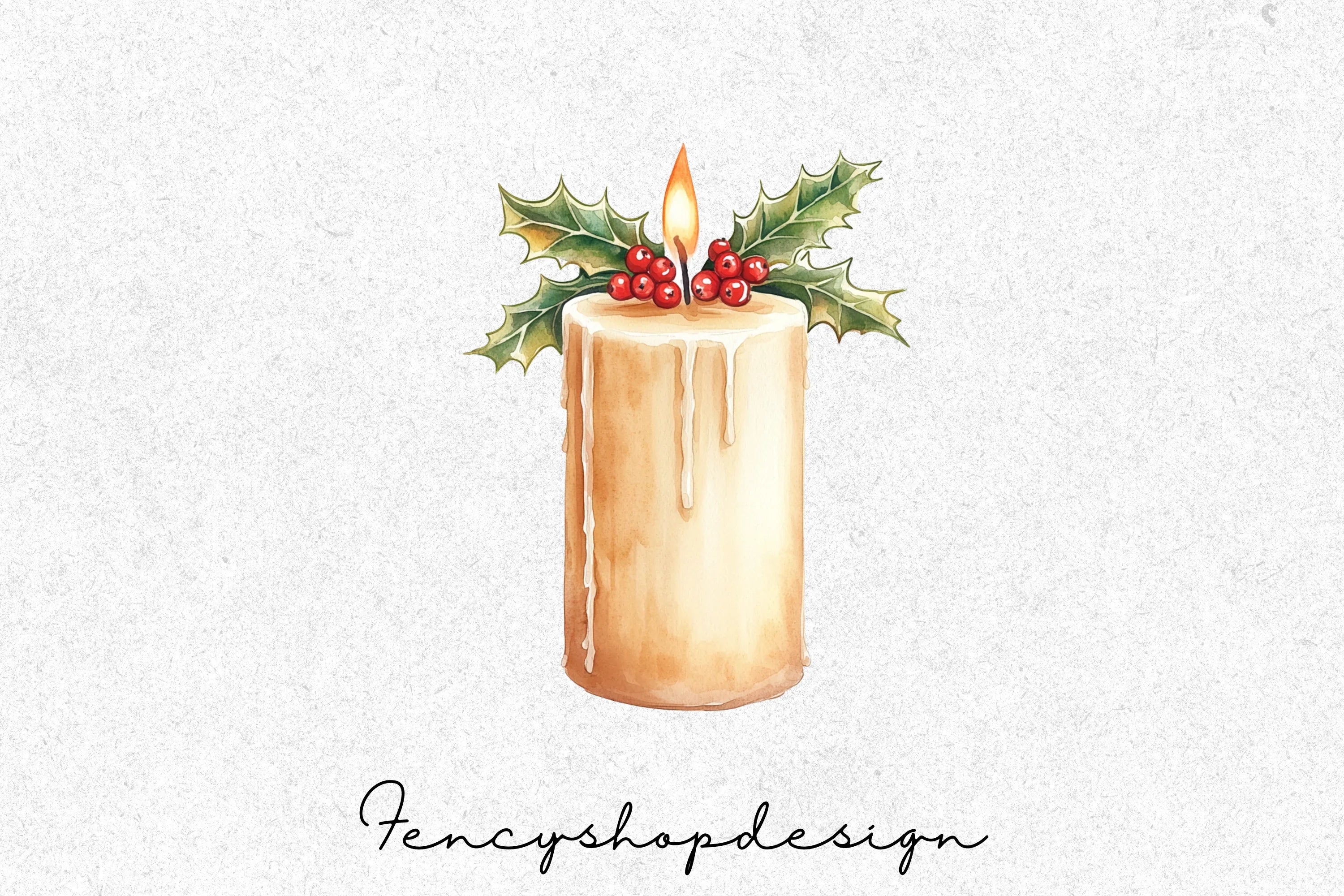 Christmas Candle Clipart Bundle
