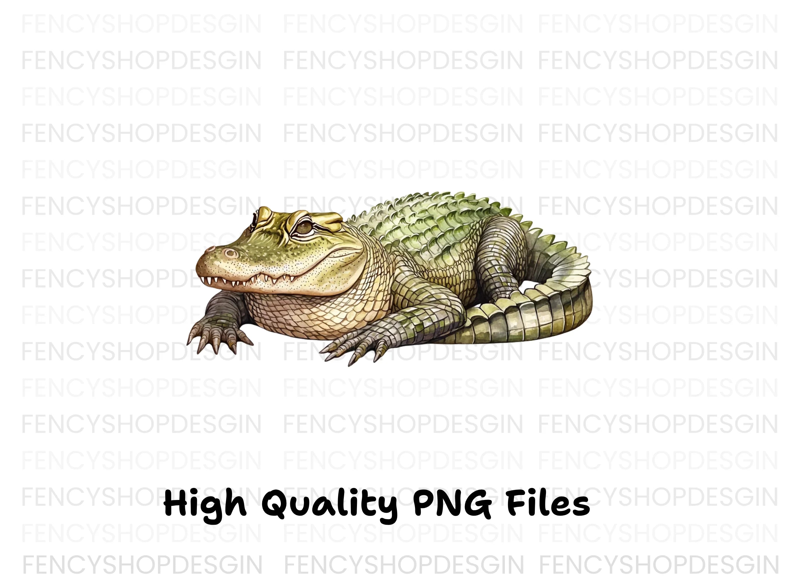 Alligator and Crocodile Clipart Bundle