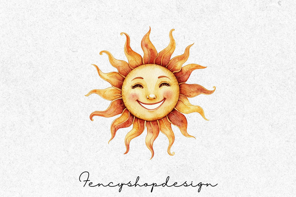Smiling Sun Clipart Bundle