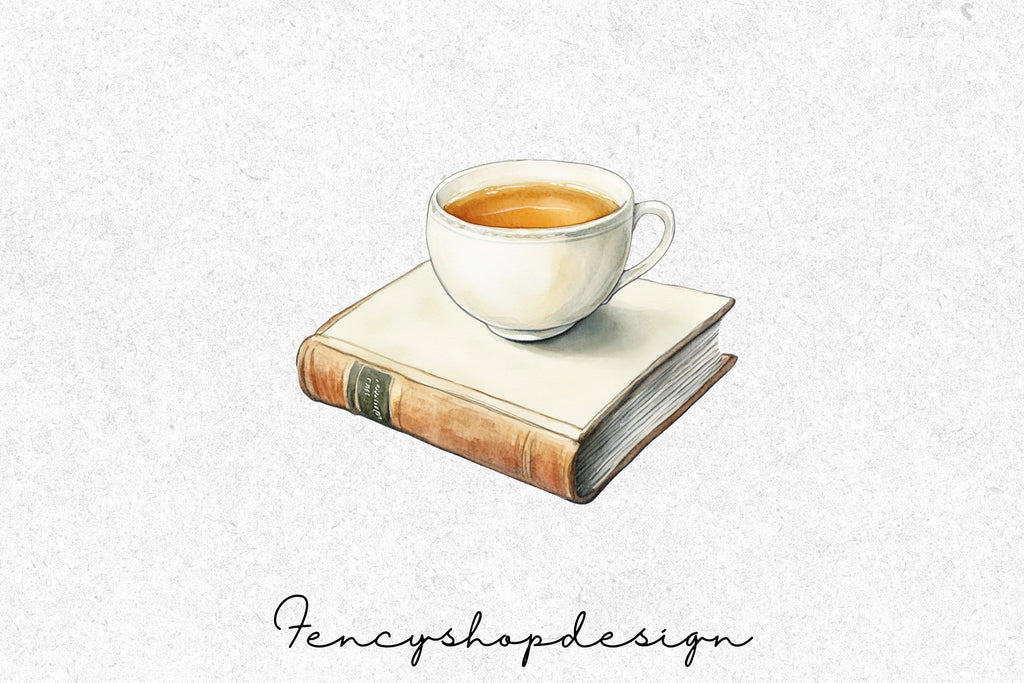 Cozy Tea Books Clipart Bundle
