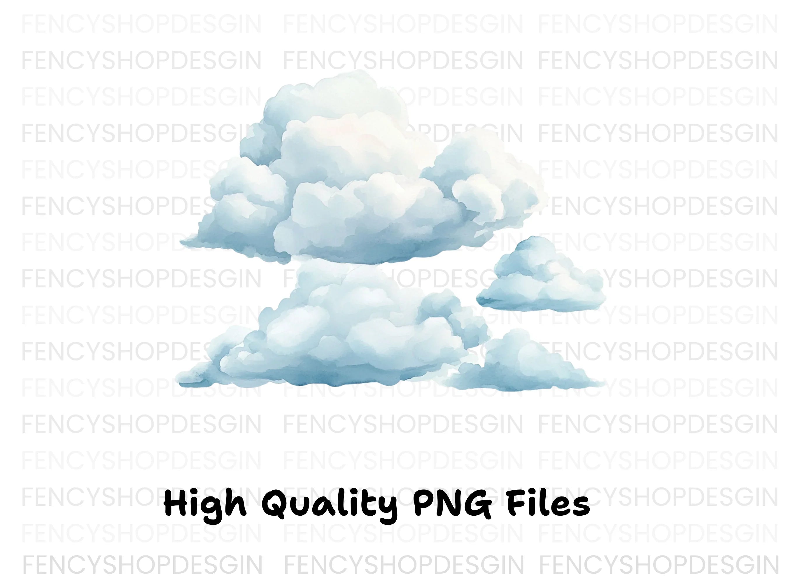 Soft Clouds Clipart Bundle