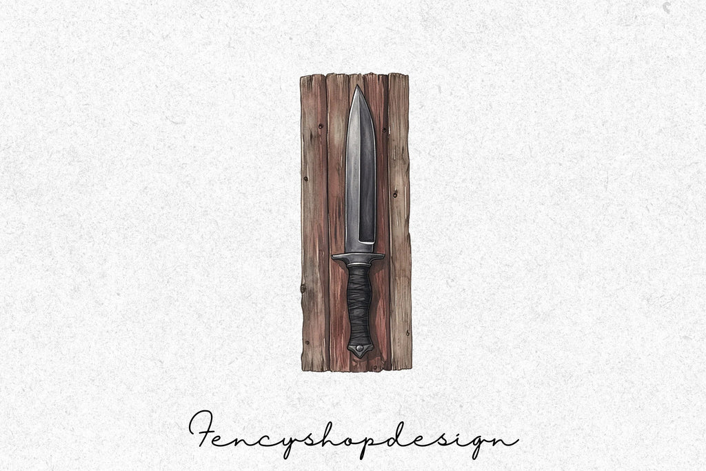 Combat Knife and Dagger Weapon Clipart Bundle