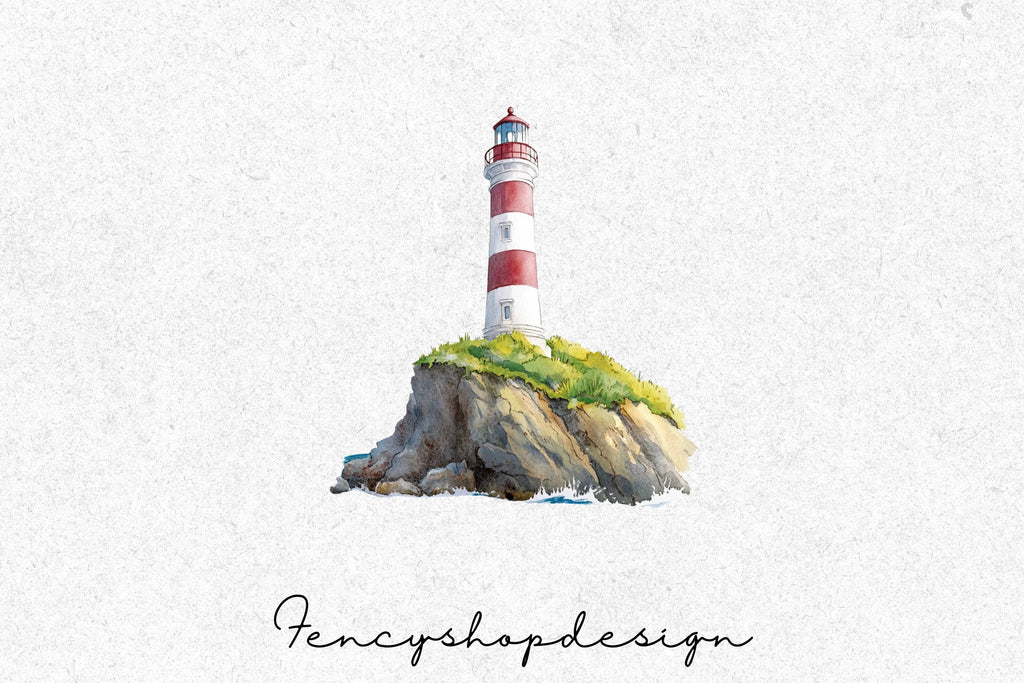Scenic Lighthouse Clipart Bundle
