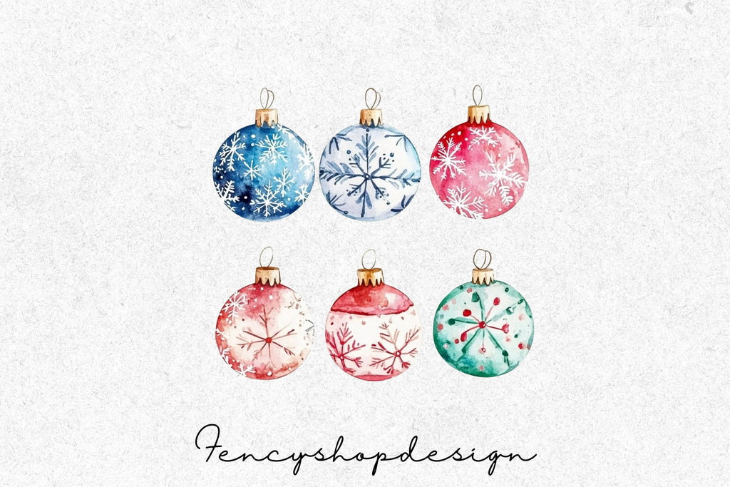 Festive Ornaments Clipart Bundle