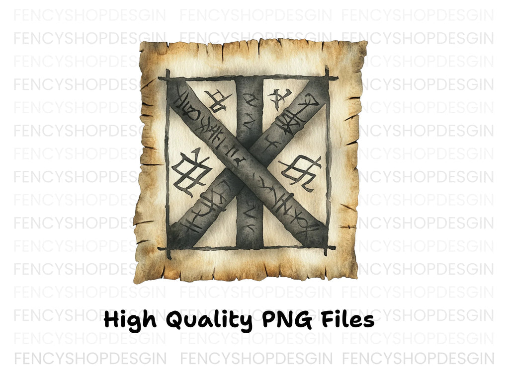 Ancient Runic Scroll Clipart Bundle