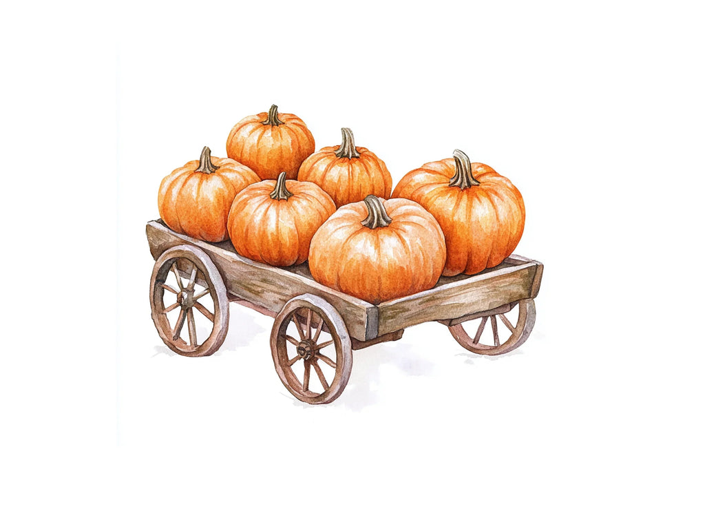 Pumpkin Cart Clipart Bundle