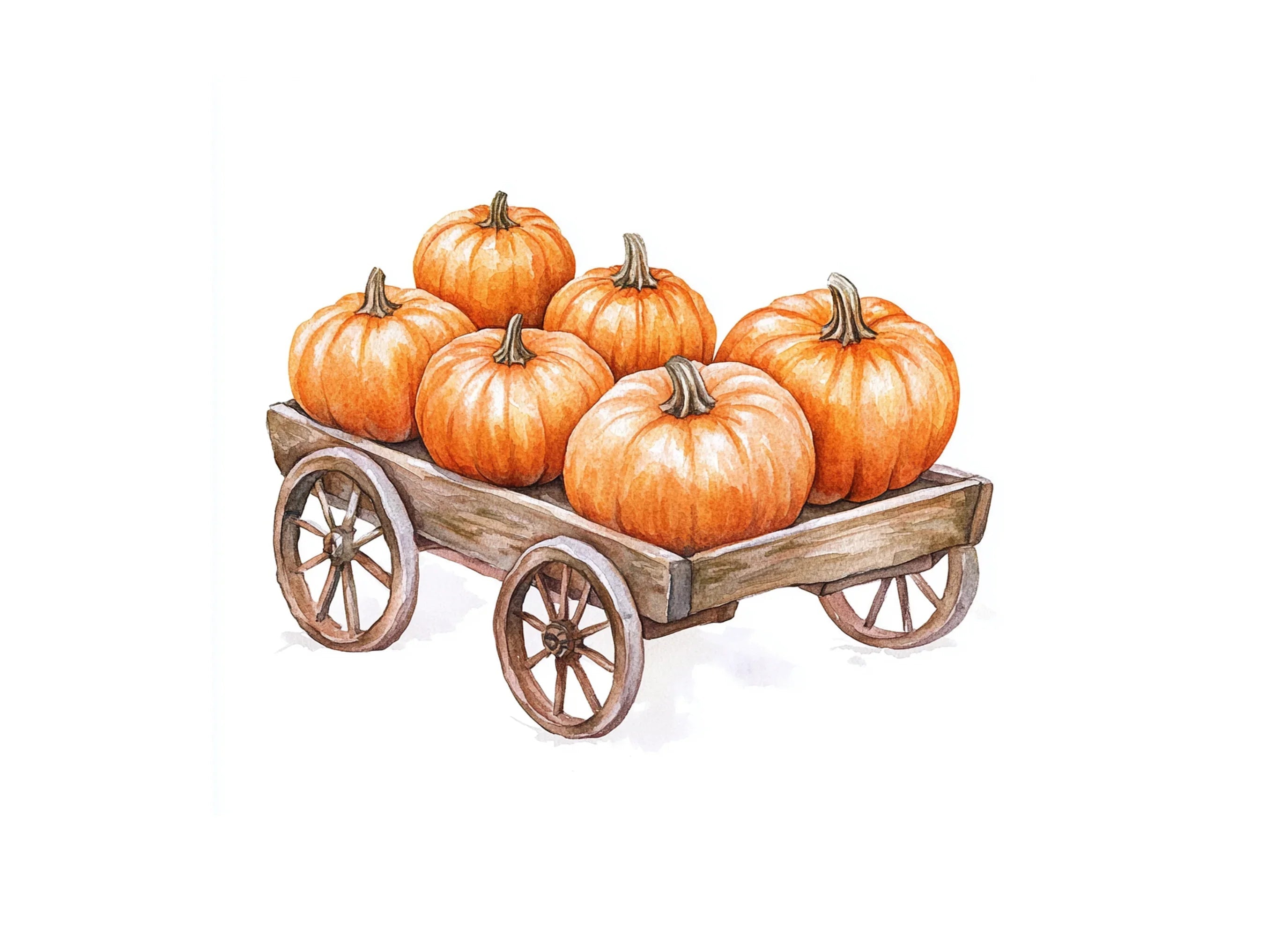 Pumpkin Cart Clipart Bundle