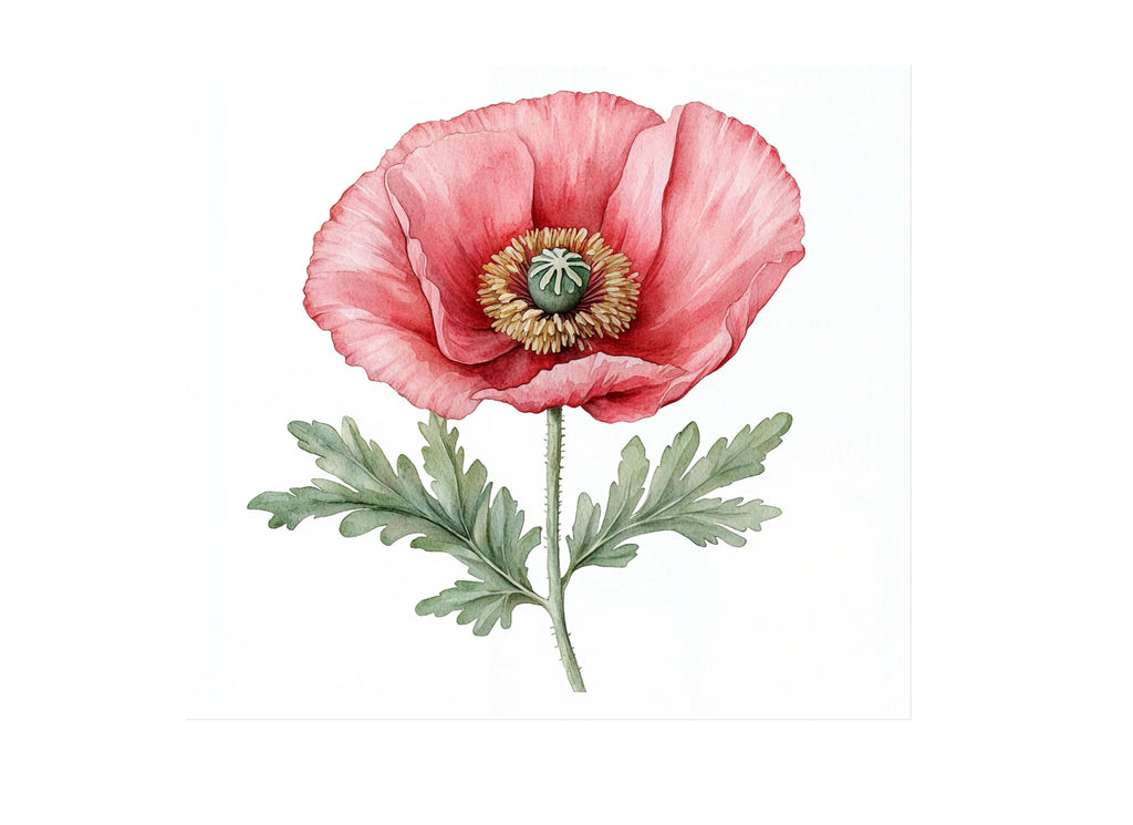 Pink Poppy Clipart Bundle