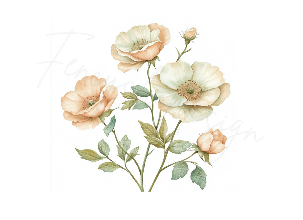 Pastel Flower Bouquets Clipart Bundle