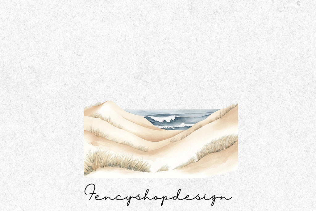 Beach Ocean Waves Clipart Bundle