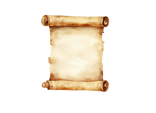 Aged Parchment Scroll Clipart Bundle