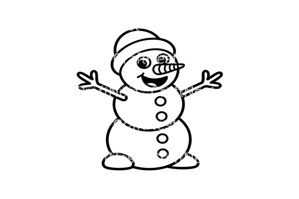 Happy Snowman Winter Coloring Books