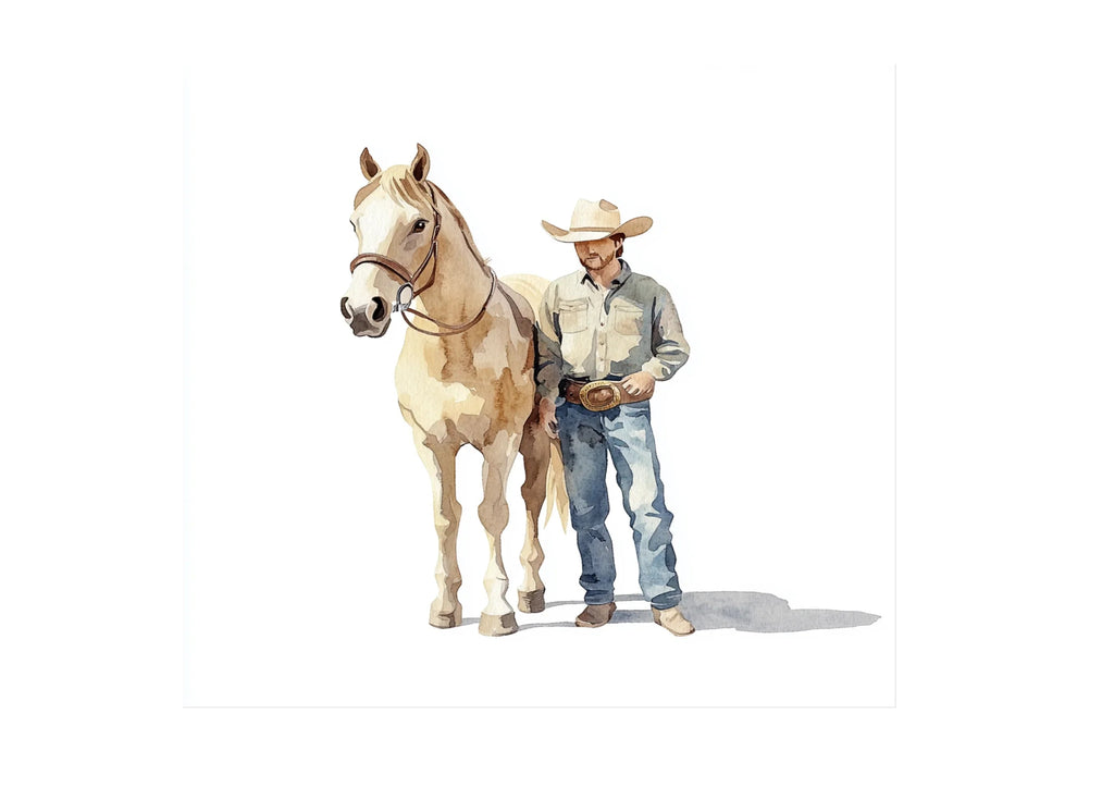 Cowboy and Horse Clipart Bundle