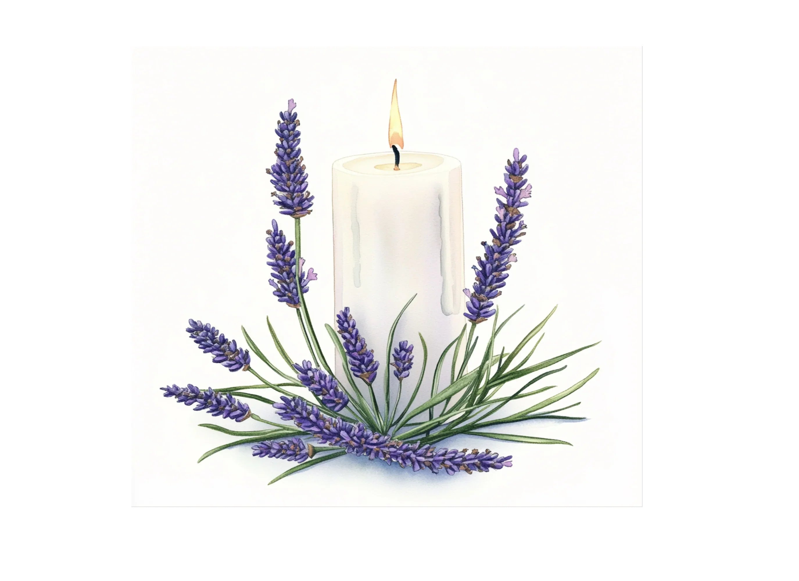 Elegant Lavender Scented Candle Clipart Bundle