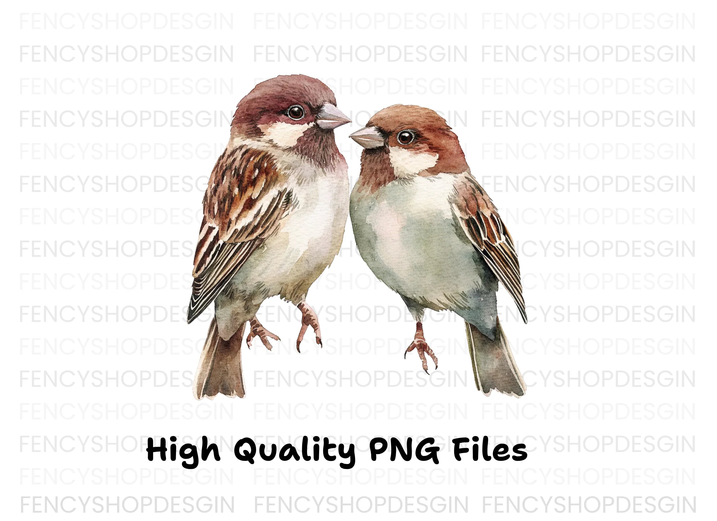 Sparrow Birds Clipart Bundle