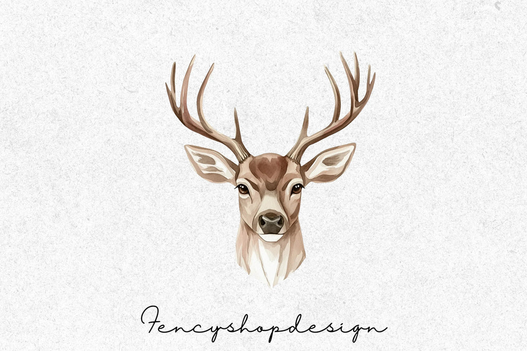 Deer Head Clipart Bundle