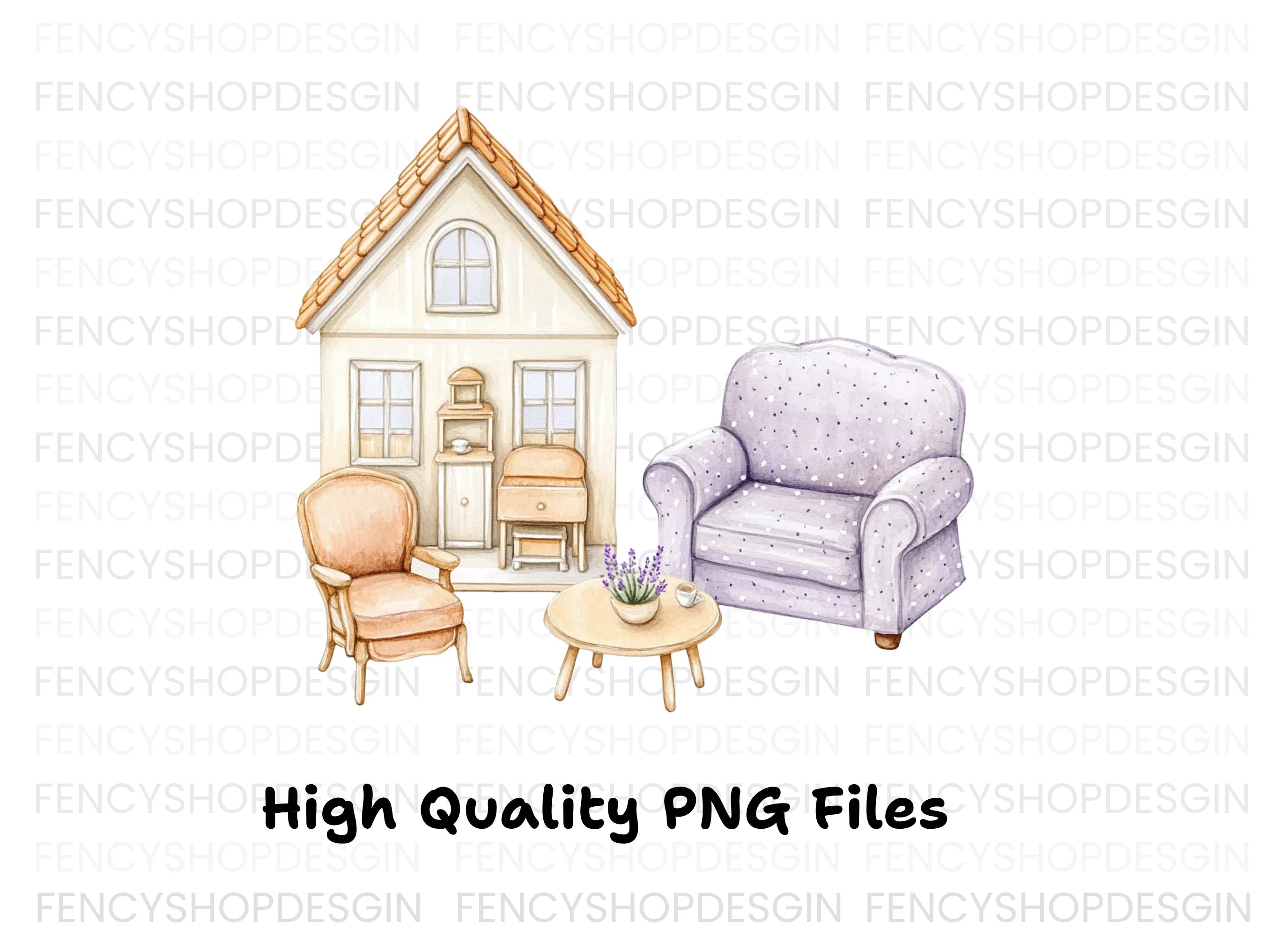 Cozy Home Decor Clipart Bundle