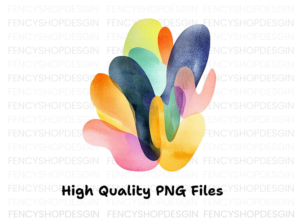 Colorful Abstract Blob Clipart Bundle