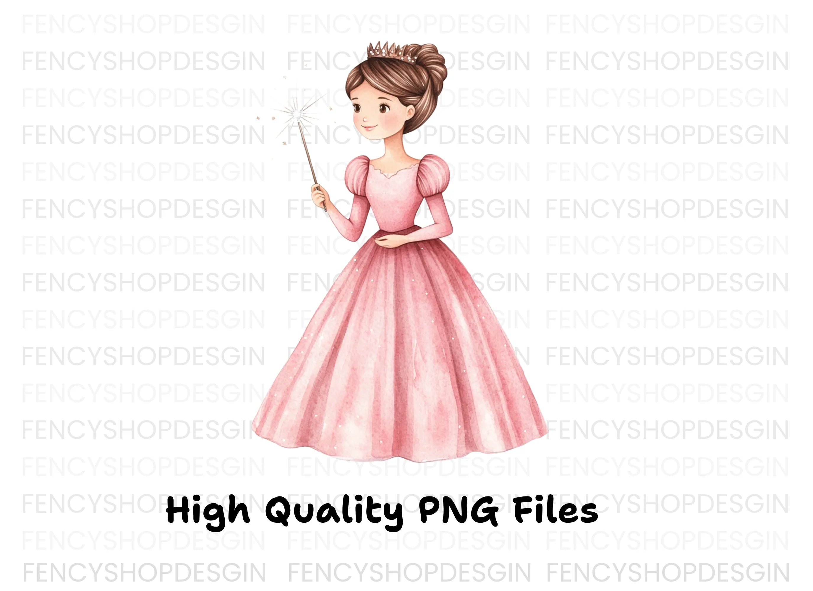 Princess with Wand Clipart Bundle