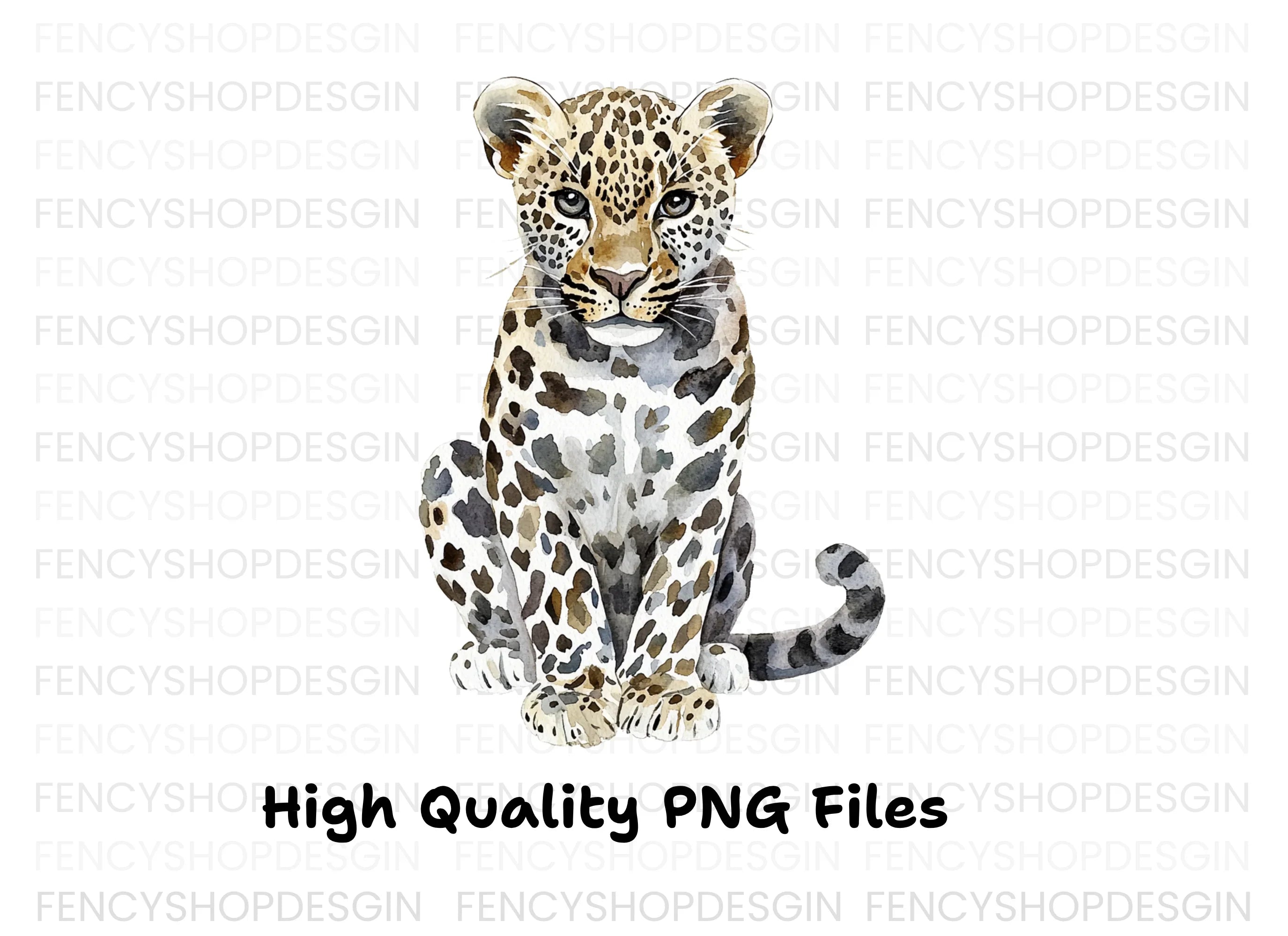 Cute Leopard Clipart Bundle
