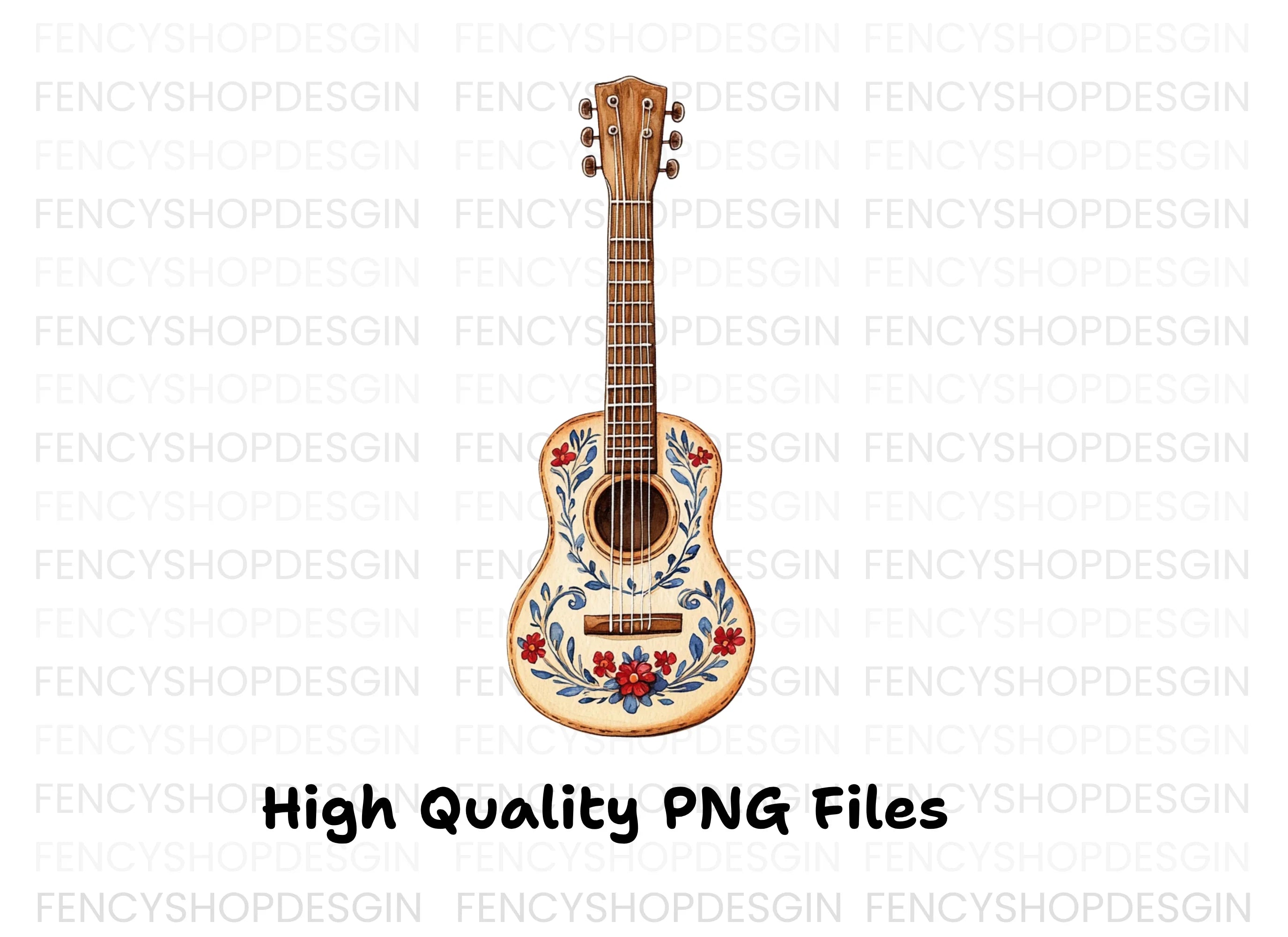 Mexican Guitar Clipart Bundle