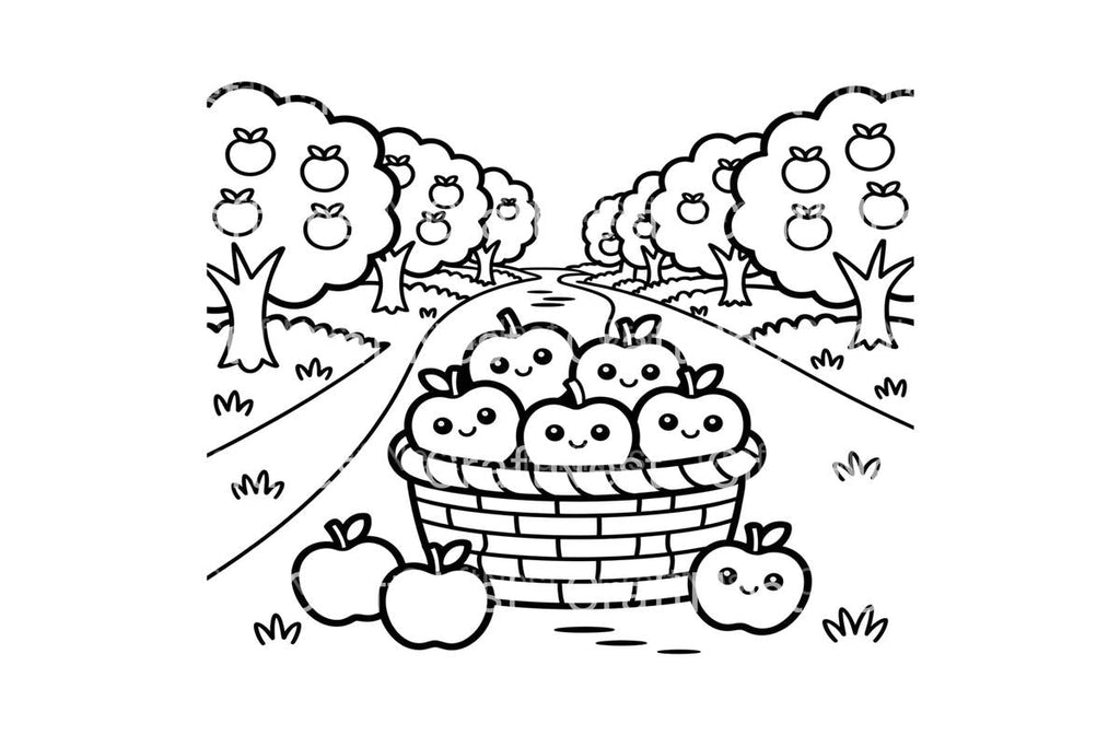 Apple Orchard Harvest Coloring Books