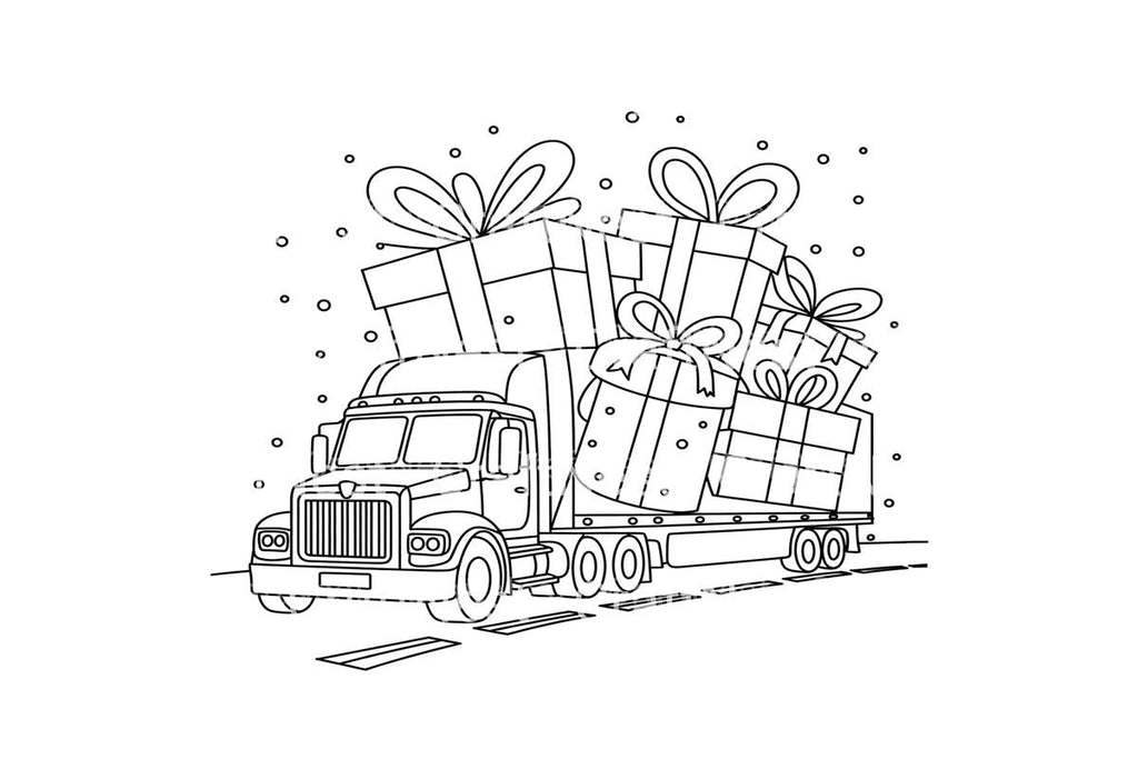 Christmas Truck with Gifts Coloring Books
