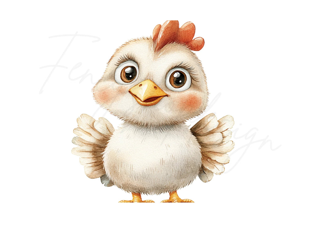 Cute Baby Chickens Clipart Bundle