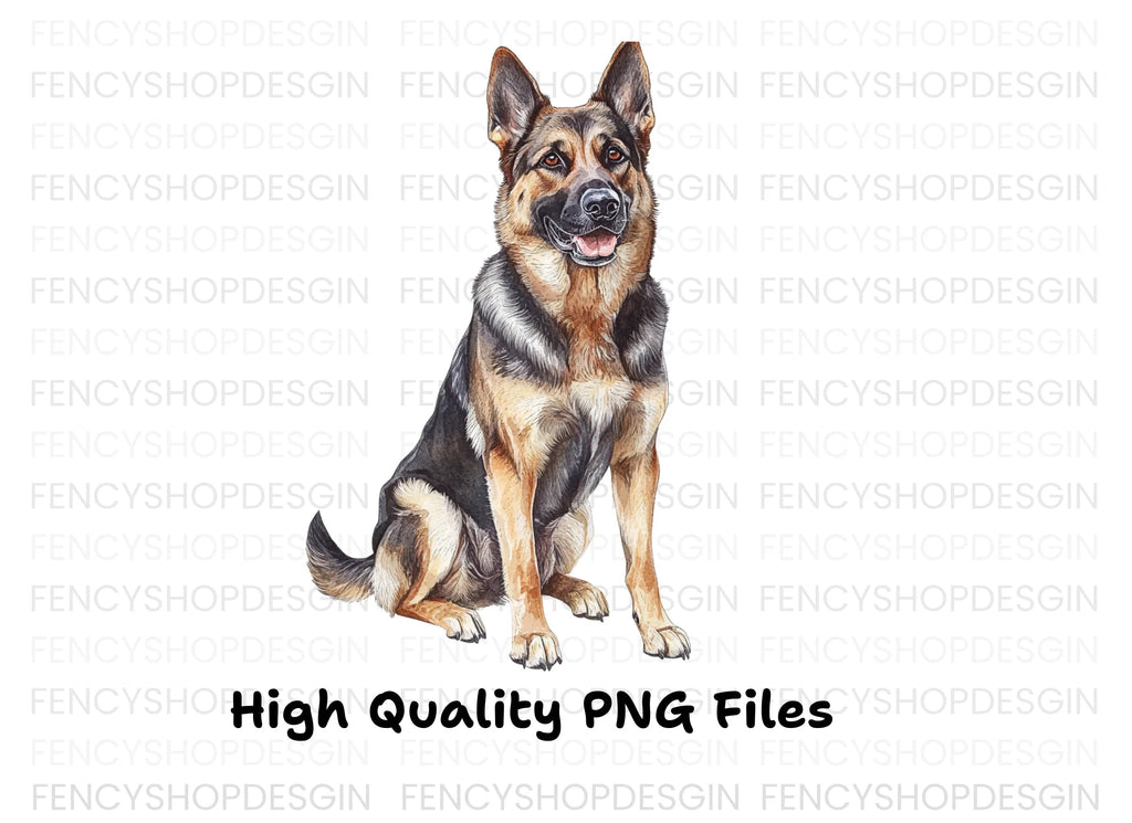 German Shepherd and Mixed Breed Dogs Clipart Bundle