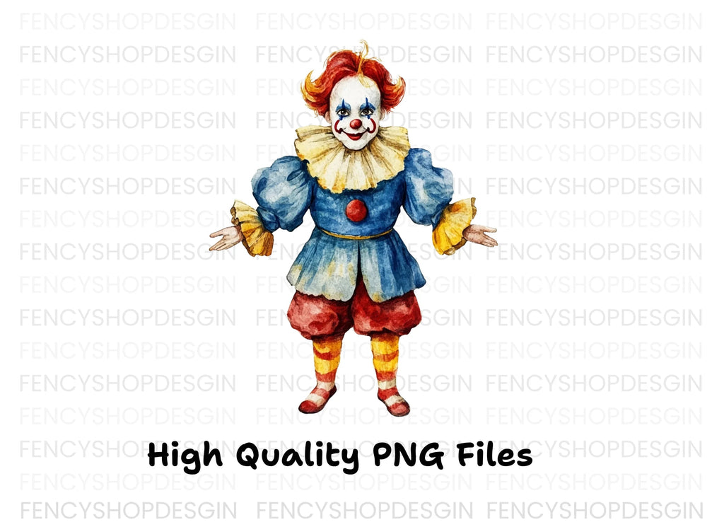 Creepy Clown Clipart Bundle