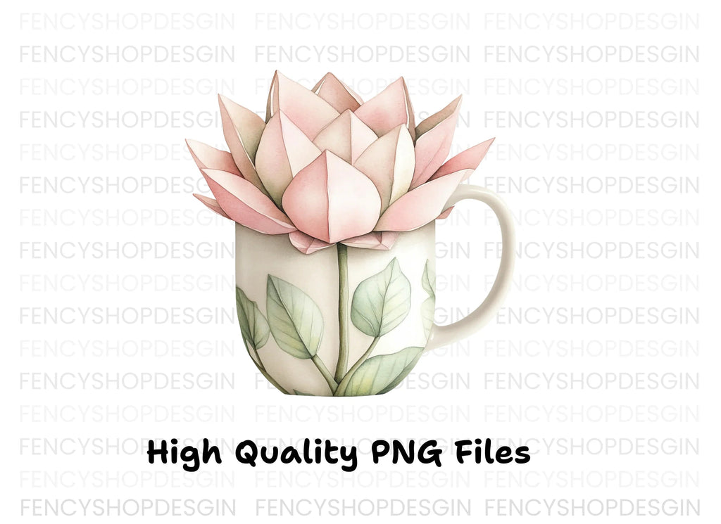 Lotus Flower Clipart Bundle