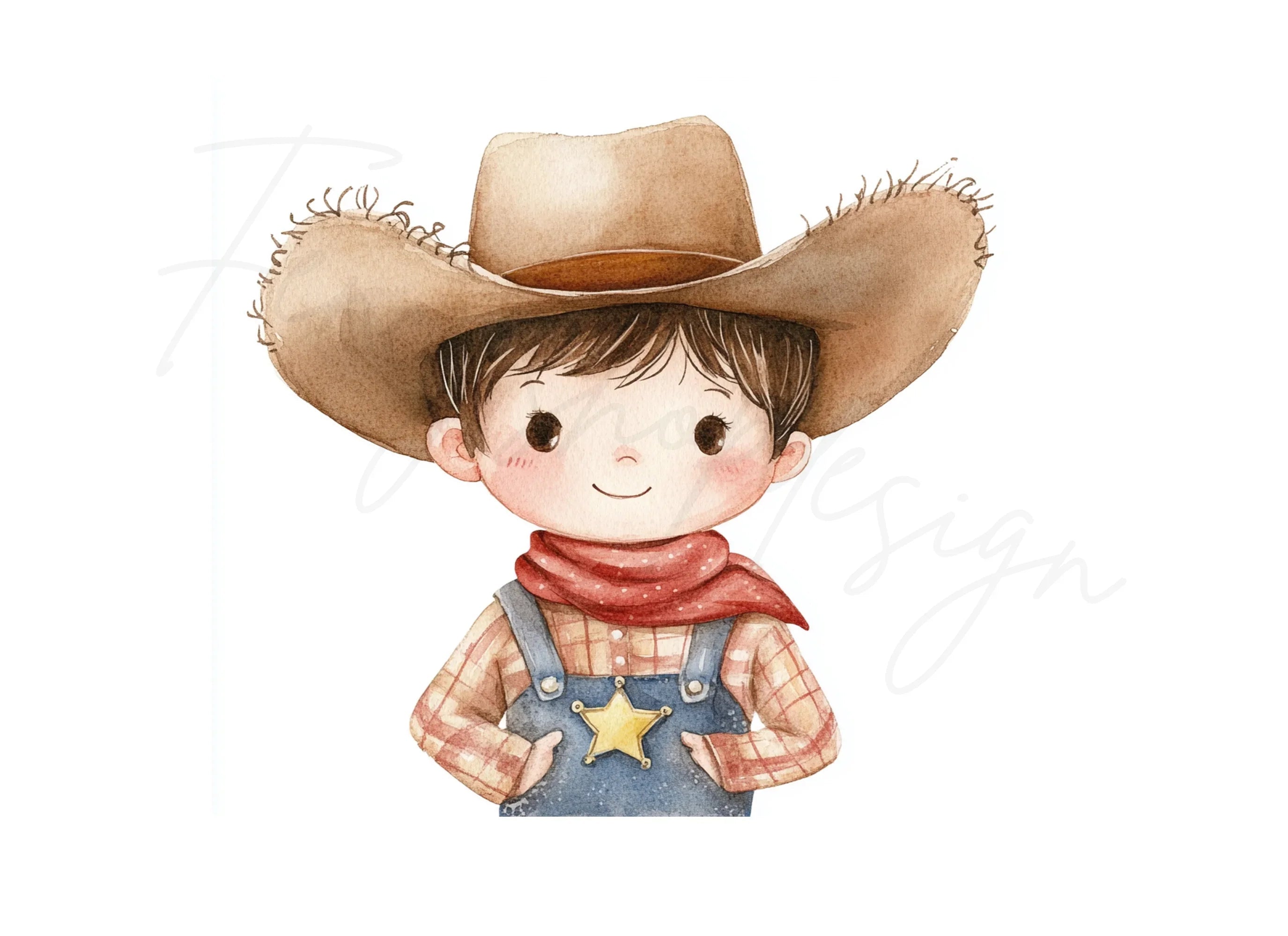 Cute Cowboy Clipart Bundle