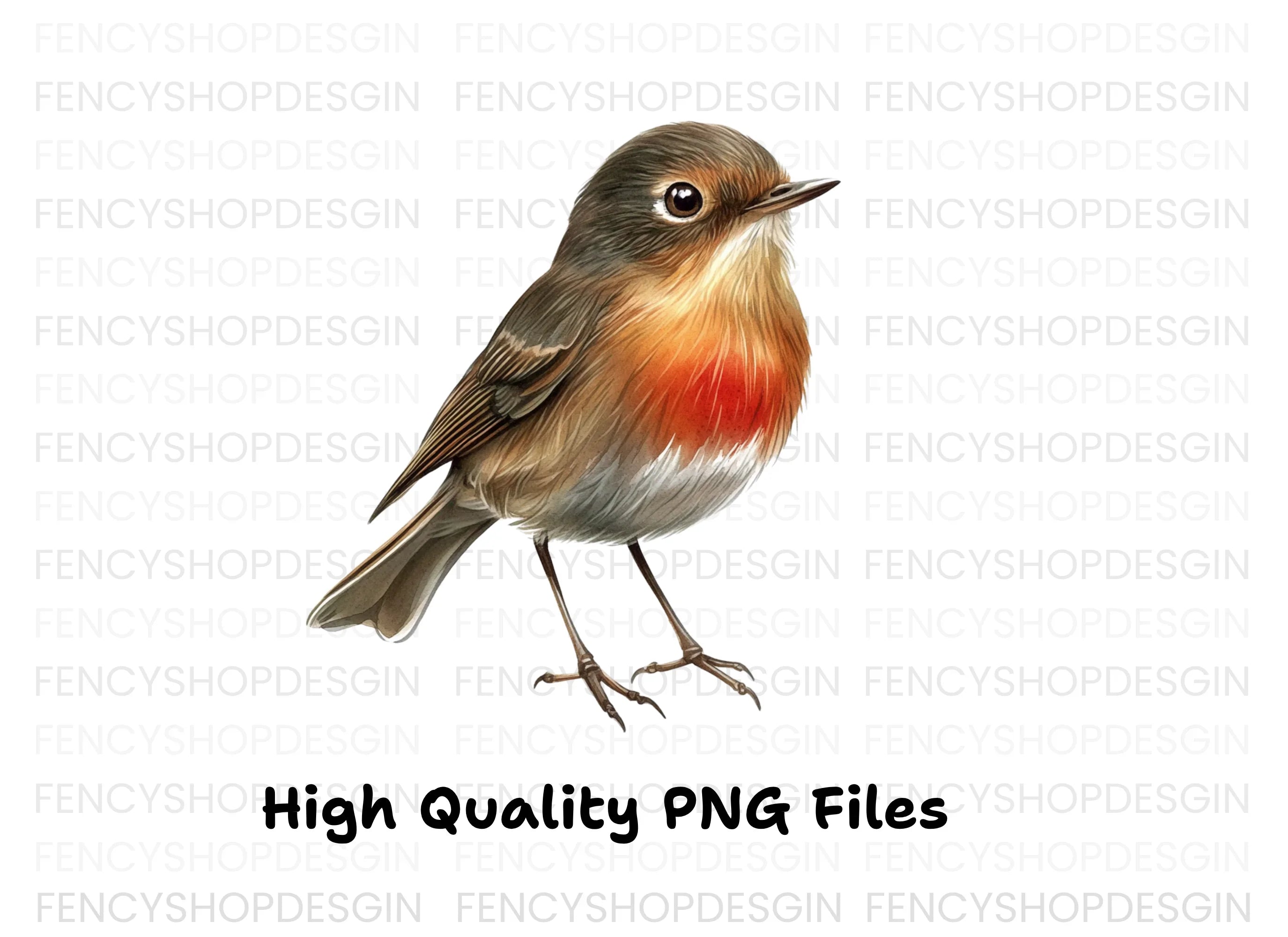 Charming Robin Bird Clipart Bundle