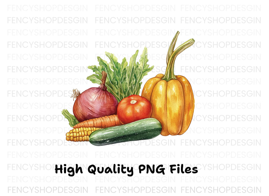 Fresh Vegetable Clipart Bundle
