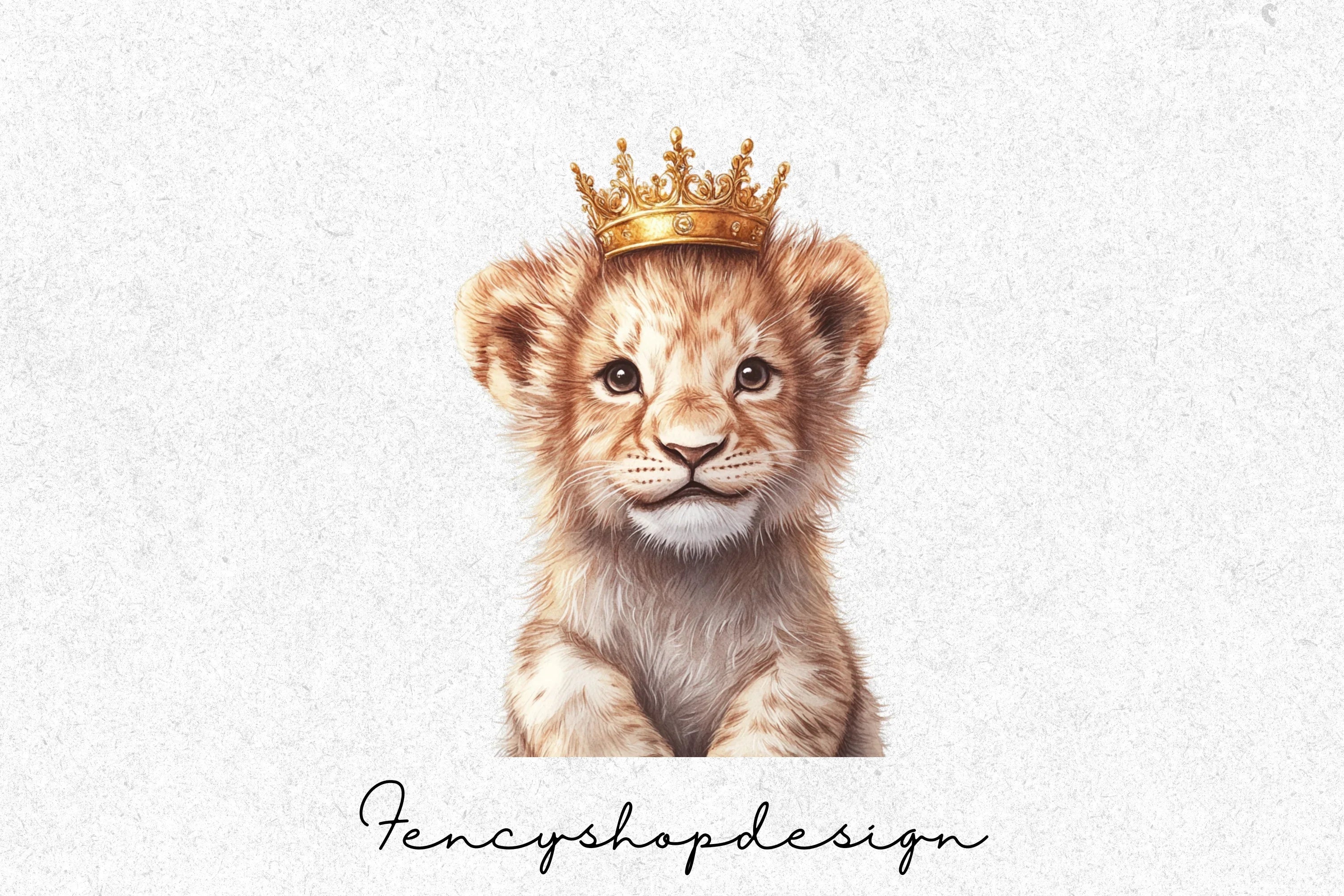 Cute Lion Cub King Clipart Bundle