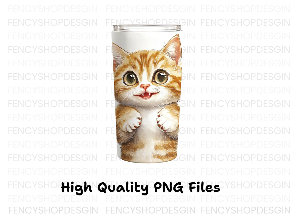 Cute Orange Tabby Kitten Clipart Bundle