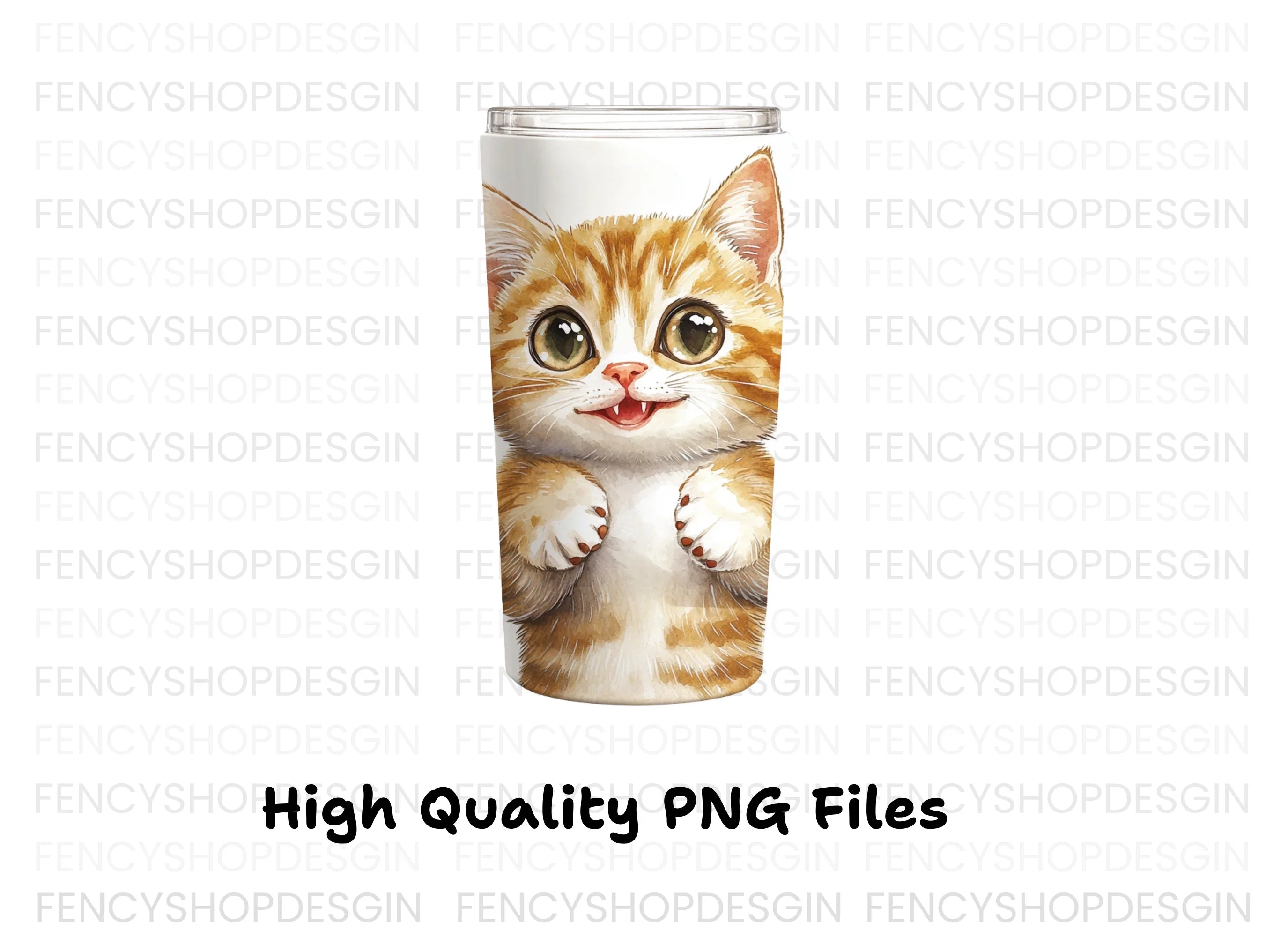 Cute Orange Tabby Kitten Clipart Bundle