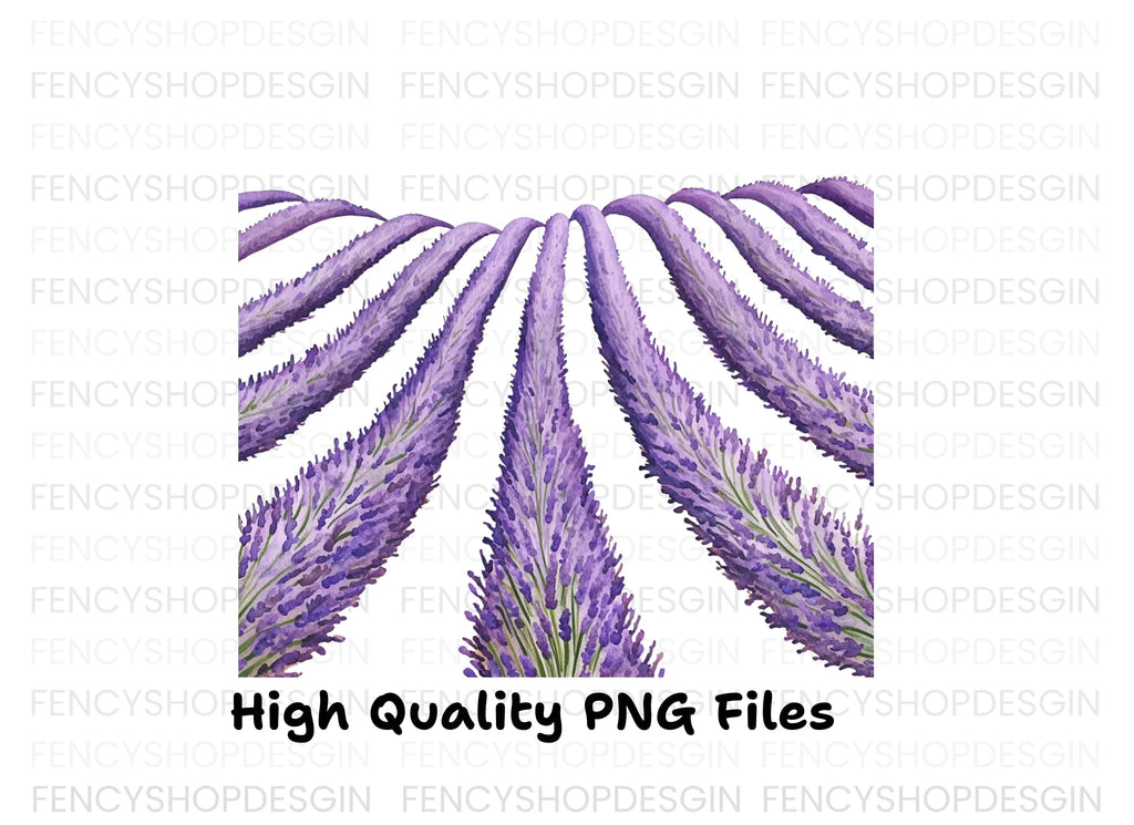 Lavender Field Clipart Bundle