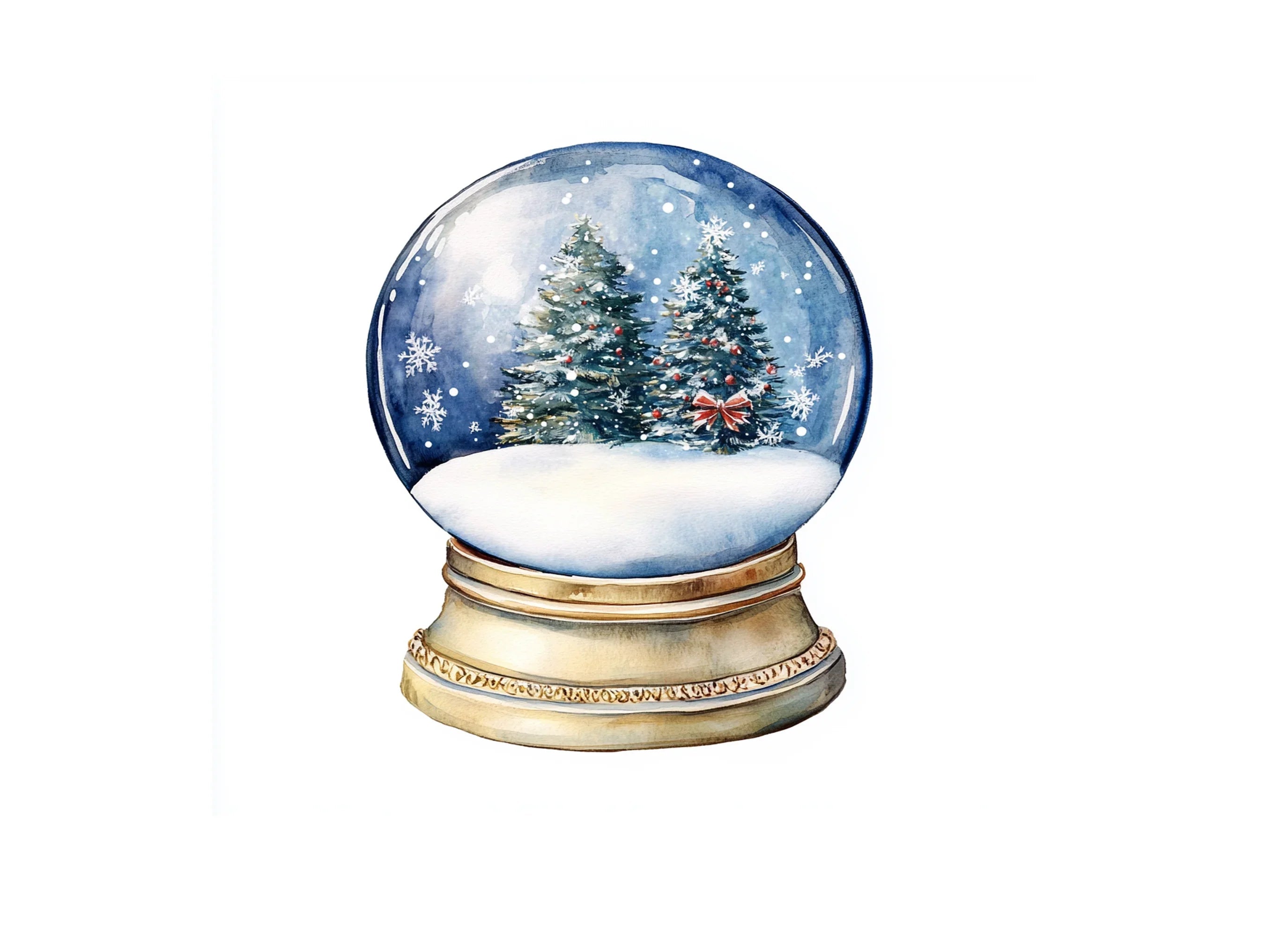 Winter Snow Globe Clipart Bundle