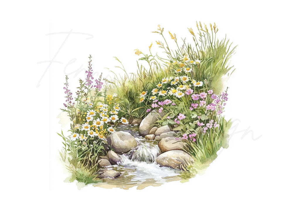 Floral Stream Clipart Bundle