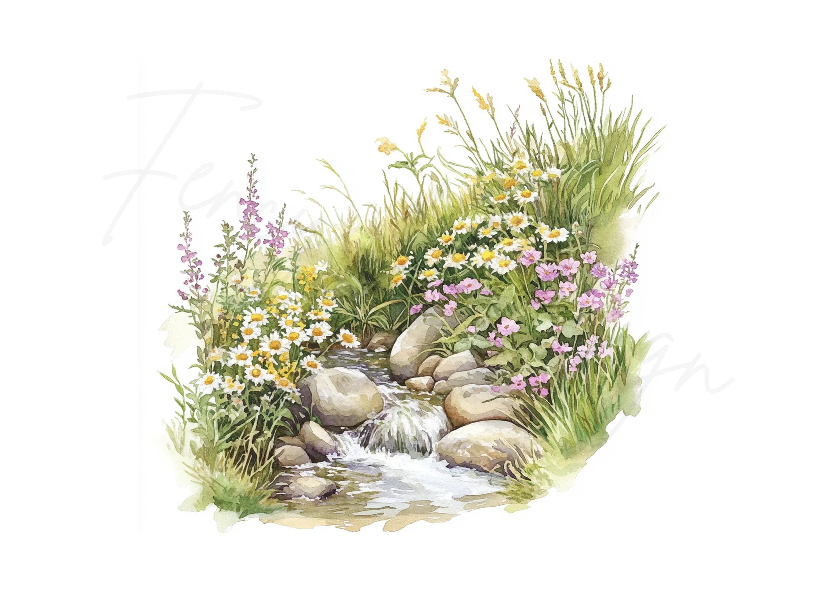 Floral Stream Clipart Bundle